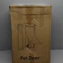 Dog Door for Wall, Large Doggie Door, Heavy Duty Pet Door with All Aluminum, 2 Magnetic Flaps, Wide Telescoping Tunnel, Sliding Lock Panel Doggy Door for Exterior Wall (Pets Up to 110 LB)
