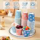 SIUQ 1200 Pack 3 oz Paper Cups, Disposable Bathroom Cups, Mini Mouthwash Cups, Small Cup 3 Ounce for Bathroom, Party, Picnic, BBQ, Travel(Daisy)