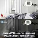 BGment White Curtains 63 Inch Length for Bedroom - Room Darkening Thermal Insulated Grommet Drapes Window Treatment, Set of 2 Panels, 42 x 63 Inch, Pure White