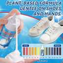 2 x Shoe Cleaner, 100ml White Shoe Cleaner with Shoe Brush, Sneaker Cleaner Removes Dirt & Grime, Shoe Cleaning Kit Ideal for All Color and Material Footwear Including Leather, Knit, Canvas, Suede, Boots (Purple)