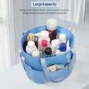 Mesh Shower Caddy Portable, Travel Toiletry Bag for Women Men, Large Capacity Shower Bag Quick Dry Bathroom Bag for Dorm, Gym, Bathroom, Camping, Beach, Swimming, Traveling, Blue (Medium)