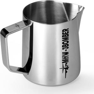 MHW-3BOMBER Espresso Steaming Pitcher Milk Frothing Pitcher Stainless Steel Milk Coffee Cappuccino Latte Art Barista Cup 20oz/600ml (Glossy) P5003S-OS