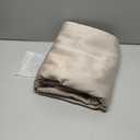 H.VERSAILTEX Linen Look 100% Blackout Curtains 95 Inches Long for Bedroom Full Light Blocking Rod Pocket Linen Textured Thick Window Curtain Drapes with White Backing, Natural, 2 Panels