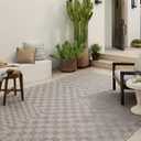 Loloi Amber Lewis Topanga Collection TOP-03 Natural/Dove 7'-10" x 10' Indoor/Outdoor Area Rug