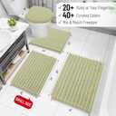Arotive Luxury Bathroom Rugs 36x24, Extra Soft Thick Absorbent Shaggy Chenille Bath Rugs, Non-Slip Machine Wash Dry, Bath Mats for Bathroom Floor, Tub and Shower, Home Decor Accessories, Vanilla