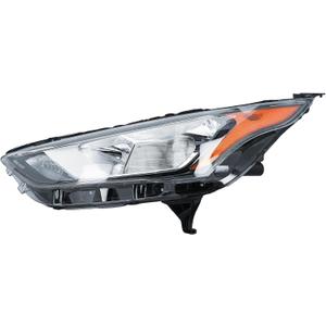 Replacement Driver Left Side Black Trims Halogen Headlight Headlamp for Ford Transit Connect from 2019 to 2023