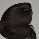 Molefi Hair Topper,18 Inch Long Layered Toppers for Women with Thinning Hair,Add Volume Synthetic Wiglets Pieces For Women 6.5"6.5" Large Base for Daily Use(Black brown)