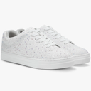 PARTY Women's Glitter Fashion Star Sneakers Low Top Platform Lace Up Comfortable Wedding Walking Shoes, Size 7