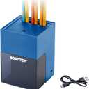 Bostitch Konnect Rechargeable Pencil Sharpener (USB-C), Auto-Stop Helical Cutter, Portable Electric Sharpener for No.2/Colored Pencils, Home, Office, Classroom, Blue