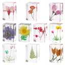 10 Pcs Flower in Resin Specimen Pressed Flower Paperweight Flower in Resin Specimen Collection for Desk Real Flowers Samples Paper Weights for Kids Scientific Educational Display Supplies
