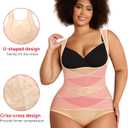 Nebility Plus Size Shapewear Bodysuit for Women Tummy Control Body Shaper Seamless Faja Colombian Waist Trainer Girdle