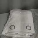 NICETOWN Blackout Curtains for Kids Room, Sea Teal, Set of 2, 55 x 108 Inch, Triple Weave Microfiber Home Thermal Insulated Solid Ring Top Blackout Panels/Drapes for Bedroom (Pure White)