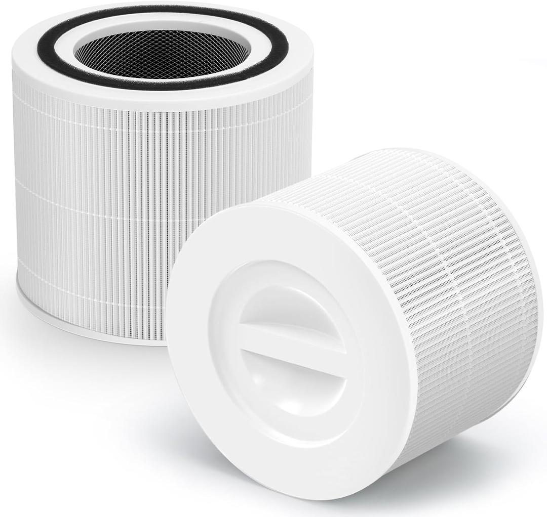 2 Pack Core 300 Replacement Filters for LEVOIT Core 300, 300-P, 300S Vortex Air Purifier, 3-in-1 H13 HEPA Filter Replacement, Core 300-RF (Basic Filter)