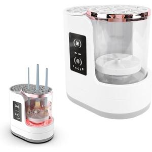 Electric Makeup Brush Cleaner, Multi-Use Cosmetic Brush Cleaner, Automatic Makeup Brush Cleaner with Makeup Brush Dryer, Portable USB Deep Cleaning for All Size Makeup Brushes