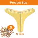 12 Pieces Metal Furniture Legs Modern Style Triangle Dresser Legs Sofa Feet DIY Replacement Legs for Chairs Table Cabinet Cupboard Sofa Couch Ottoman (Gold, 4 Inch)