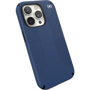 Speck iPhone 14 Pro Case - Drop Protection, Scratch Resistant, Dual Layer Slim Phone Case for 6.1 Inch iPhones 14 Pro Max - Built for MagSafe - Anti-Fade Case - Presidio2 Grip-Coastal Blue/Black/White