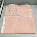 eachope No Hooks Needed Linen Textured Shower Curtain with Snap-in Fabric Liner Set,Blush Hotel Luxury Decor Shower Curtains for Bathroom with Mesh Top Window,Waterproof & Washable,71Wx74H