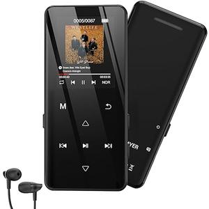 32GB MP3 Player with Bluetooth 5.3, HiFi Music Player with Speaker for Gym & Travel, 1.8" Screen Portable Audio Player with FM Radio, Voice Recorder, E-Book, Expandable Up to 128GB, Earphones Included