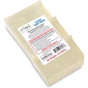 Primal Elements Clear Soap Base - Moisturizing Melt and Pour Glycerin Soap Base for Crafting and Soap Making, Easy to Cut, Unscented - 2 Pound
