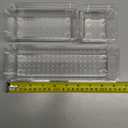 8 Pack Clear Drawer Organizer, 4 Sizes Organization and Storage Trays, Drawer Organizer Bins for Kitchen, Vanity, Bathroom, Office