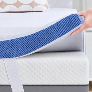 BDEUS 3 Inch Gel Memory Foam Mattress Topper Twin Size, Cooling Mattress Topper for Back Pain Relief, Non-Slip Design with Removable & Washable Soft Bamboo Cover.