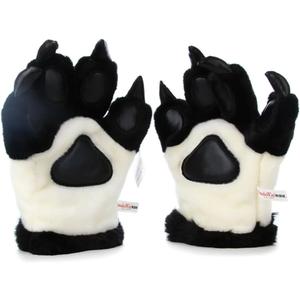 1 Pair Cute Lifelike Panda Gloves Panda Paws Winter Warm Gloves