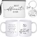 Havawish 3 Pcs Wedding Best Officiant Ever Gift Funny Officiant Proposal Gifts Include Makeup Bag, 11 oz Coffee Mug, Appreciation Keychain for Wedding Party Bridal Shower Bride Groom Thank You Present