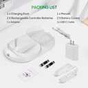 2 x 45W Fast Charging Dock for Meta Quest 3 ONLY, TechKen 2.5hrs Faster Charging Dock for Quest 3 with 45W Charging Adapter, Fast Charging Station for Quest 3