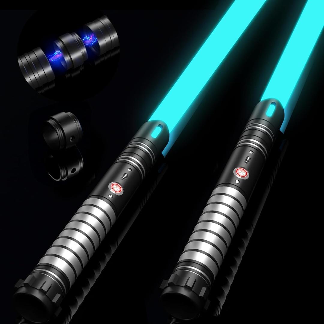 Lightsaber for Duel 2-in-1 Detachable Lightsaber Toy - 24 Colors, 4 Modes & 6 Sounds, Type-C Rechargeable, Perfect Birthdays, Halloween for Kids and Adults