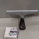 MR.SIGA Multi-Purpose Silicon Squeegee for Window, Glass, Shower Door, Car Windshield, Heavy Duty Window Scrubber, Includes Suction Hook, 10 inch, Gray & Black, 1 Pack