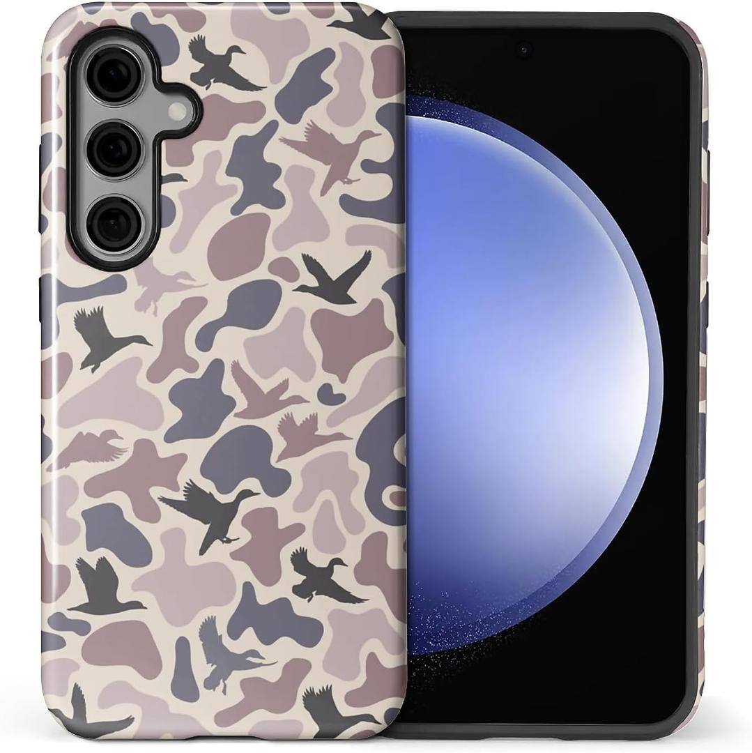 SmaMZ for Samsung Galaxy S24 Case, TL2 Duck Camouflage A5 Shockproof Rugged Cover Dual Layer Soft TPU Hard PC Bumper Case