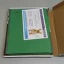 Blue Summit Supplies Classification Folders, 1-Divider, Letter Size, Green, with 2 Inch Tyvek Expansions, Durable 2 Prong Design for Organizing Standard Medical Files & Office Reports, 10 Pack