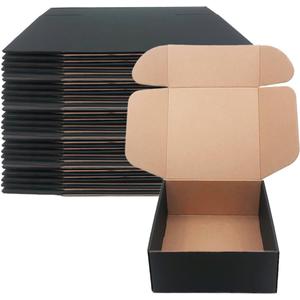 Shipping Boxes 9x9x4 inch Pack of 20 Livejun Black Corrugated Cardboard Box Mailer Boxes for Packaging Small Business Shipping