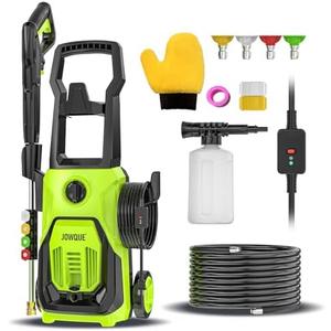 Jowque Electric Pressure Washer 4800 PSI 2.8 GPM, Power Washers Electric Powered with 4 Nozzles and Foam Cannon, High Pressure Cleaner Machine for Cars, Patio, Driveway, Home Cleaning (Green)