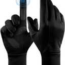 FanVince Thermal Gloves Touchscreen Winter Insulated Glove - Windproof Water Resistant for Running Cycling Driving Outdoor Hiking in Cold Weather for Men and Women Riding (Black,Medium)