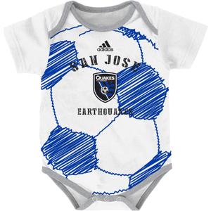 MLS San Jose Infant Creeper "Drop Ball"-24, White