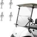 Golf Cart Windshield for Yamaha G29 2007-2016, Clear/Tinted Fold Down Windshield Anti-UV Impact Resistant