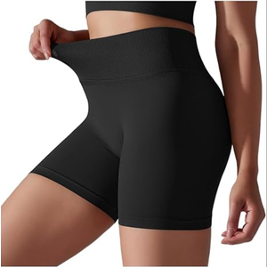 Solid Yoga Shorts Seamless Women Yoga Clothing High Waist Push Up Gym Shorts Leggings Sports Shorts Women Clothing, Small