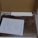 Snughome Vintage Wood File Organizer Desktop, 13.4 Document Letter Mail Tray Sorter with 3 Adjustable Shelves, Wooden Desktop Paper File Sorter Holder (Rustic Brown, 13.78L x 11.81W x 11.02H)