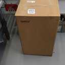 Safco Step On Plastic Trash Can with Foot Pedal, 23 Gallon Garbage Can for Kitchen, Indoor or Outdoor Use, Hands Free, Black