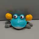 Plnmlls Crawling Crab Baby Toy,Tummy Time Toys,with Music and LED Light,Built-in Rechargeable Battery and Volume Can be Turned Off for 6-12 12-18 36 Months Walking Toddler Birthday Gift(Jade Green)