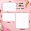 PATIKIL 50 Sets Pure Cotton Watercolor Cards 140lb/300 GSM Postcards with Envelopes for Art Painting Creative Thank Notes, 5x7 Inch Foldable Size