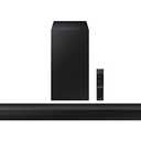 Samsung HW-B450/ZA 2.1ch Soundbar with Dolby Audio, DTS Virtual:X, Subwoofer Included, Adaptive Sound Lite, Bluetooth Multi-Device Connection, Wireless Surround Compatible, 2022, Black