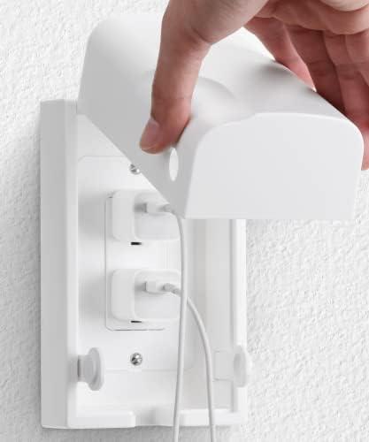 Bates - Baby Safety Outlet Cover Box, Outlet Covers Baby Proofing, Plug Covers for Electrical Outlets, Socket Covers for Outlets, Child Proof Outlet Cover, Outlet Box Cover Baby