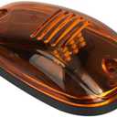 5x Amber Roof Cab Marker Light Clearane LED Running Top Marker Light Roof Running Light Clearance Light LED Trailer Marker Light w/Chrome Bezel Front Rear Tail Clearance Turn Signal Indicators