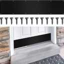 Dunzy Door Kick Plate with Black Screws Thickness Satin Aluminum Door Push Plate Polished Metal Kickplate for Protection, Black Color(1 Pcs,8'' x 34'')