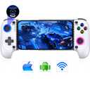 for iPhone Game Controller  Compatible with iPhone 16/15 & Android, Mobile Gaming Controller with Hall Joysticks, Phone Case Support, Wireless Phone Controller for Xbox Game Pass, Steam Link & More, White