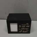 Pet Urns for Dogs or Cats Ashes with Photo Frame, Wooden Memory Box for Keepsakes with Black Flannel as Lining, Pet Memorial Gifts for Dogs (Black Medium)