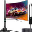 TV Antenna Indoor Antenna for Smart TV for Long Range Reception and All Smart TVs HD Digital Antenna with Amplifier Signal Booster for Local Channels Supports 4K 1080p-Blue