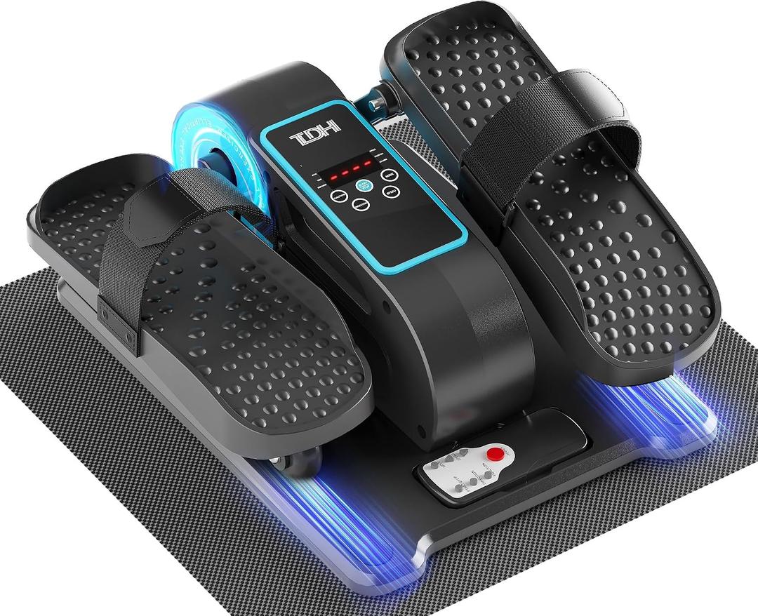 Under Desk Elliptical Machine,Electric Leg Exerciser as Seen on Tv for Seniors Adults,Portable Quiet Elliptical Exercise Machine While Sitting with 12 Adjustable Speed Auto&HR Mode for Home Office